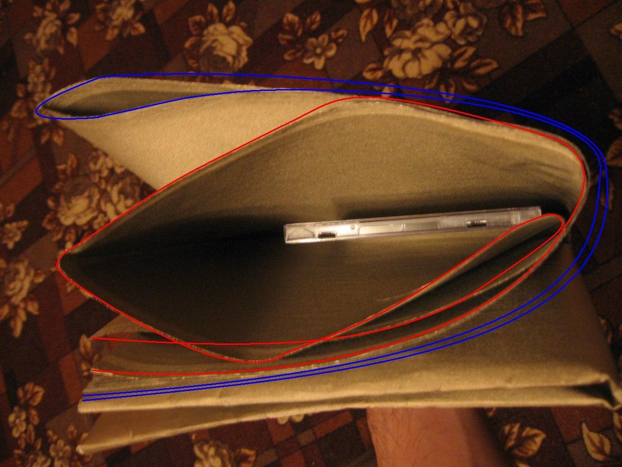 Folded fabric sample